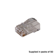 TUK RJ45 Crimp plugs CAT6 Unshielded Arc-latch Pack of 50 - Main View
