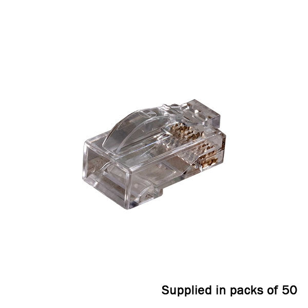 TUK RJ45 Crimp plugs CAT6 Unshielded Arc-latch Pack of 50 - Alternate View 1