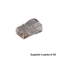 TUK RJ45 Crimp plugs CAT6A Unshielded Arc-latch Pack of 50 - Main View
