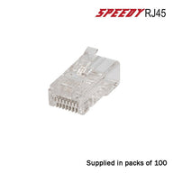 TUK CAT5E Speedy RJ45 Push Through Crimp Plugs Pack of 100 - Main View