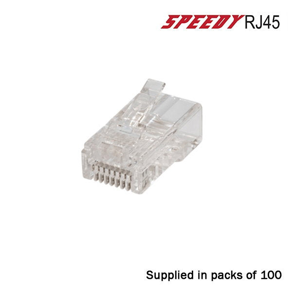 TUK CAT5E Speedy RJ45 Push Through Crimp Plugs Pack of 100 - Main View