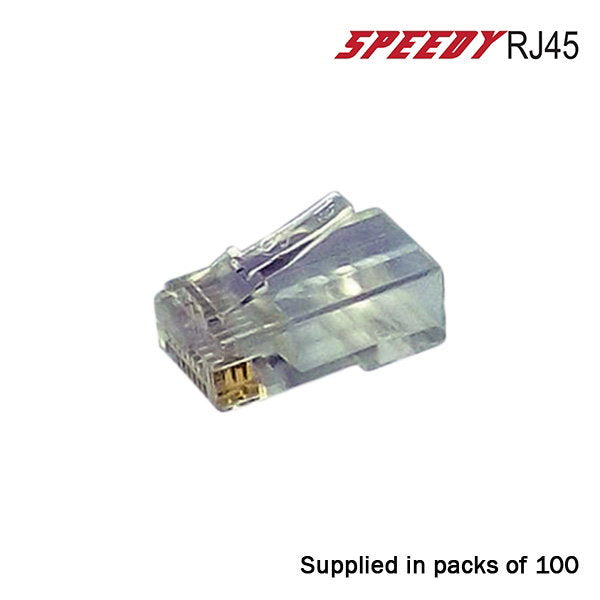 TUK CAT6 Speedy RJ45 Push Through Crimp Plugs Pack of 100 - Main View