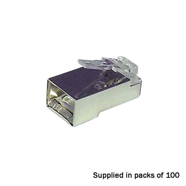 TUK CAT6 Speedy RJ45 Shielded Push Through Crimp Plugs Pack of 100 - Main View