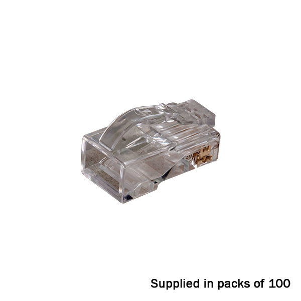 TUK CAT6/6A Speedy RJ45 Unshielded Push Through Crimp Plugs Pack of 50 - Alternate View 1