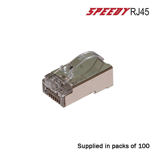 TUK CAT6/6A Speedy RJ45 Shielded Push Through Crimp Plugs Pack of 50 - Alternate View 1