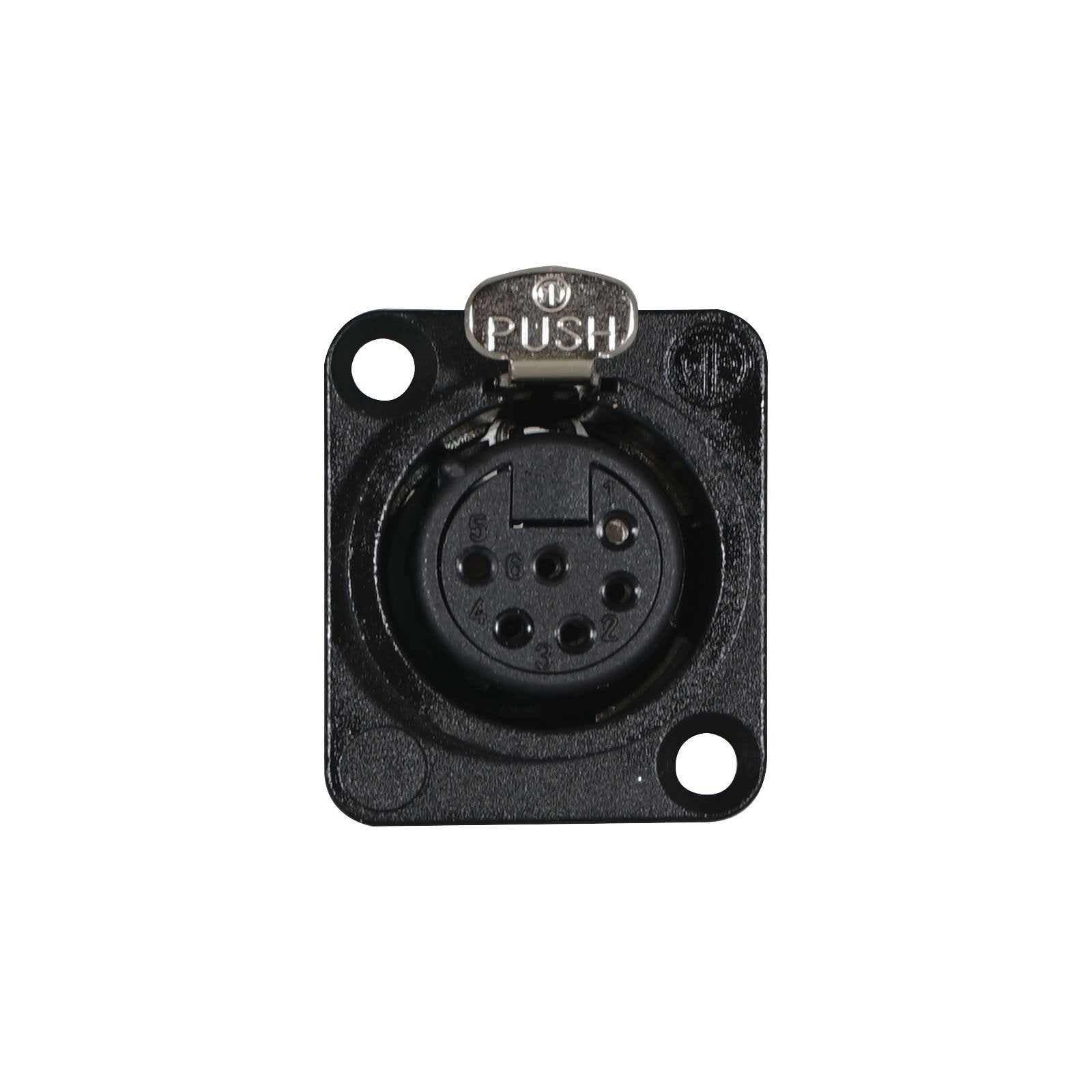 Neutrik XLR 6-Pin Female Chassis Socket NC6FD-L-BAG-1 - Back Panel and Connections