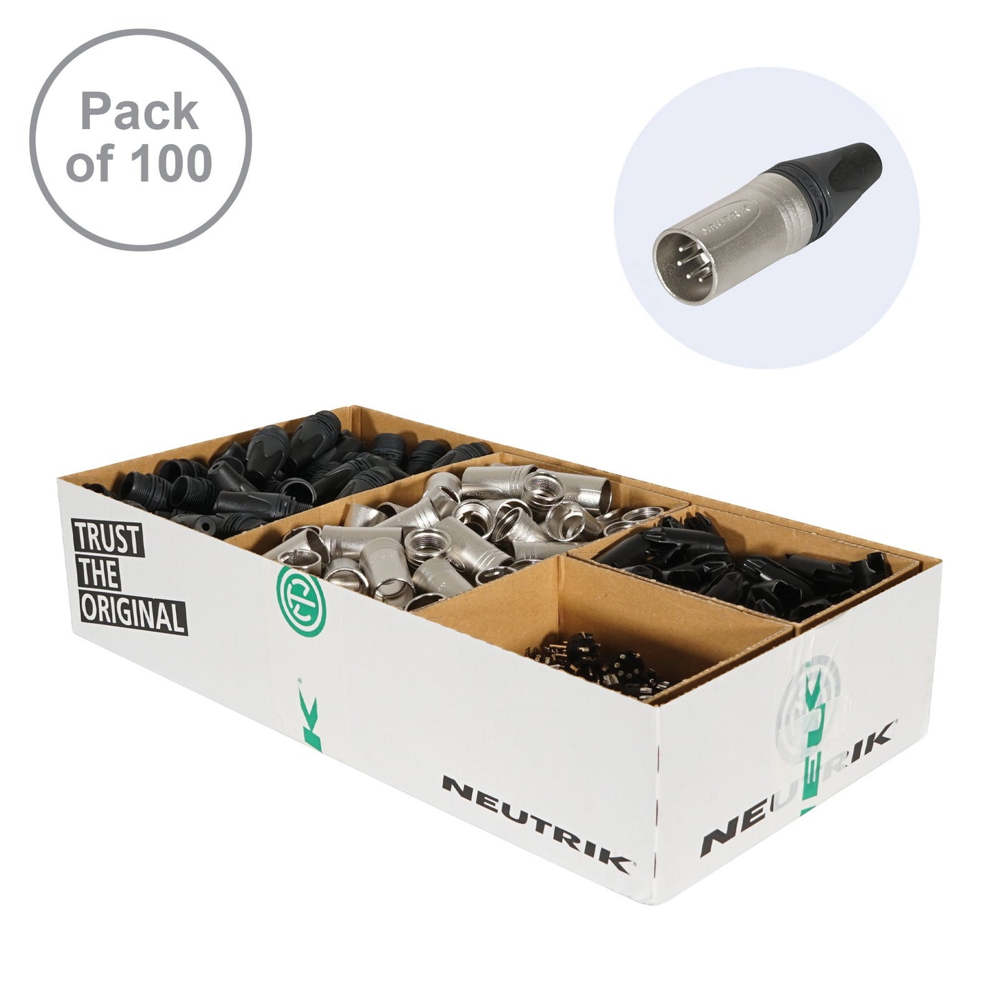 Neutrik XLR 5-Pin Male Plug Pack of 100 (NC5MXX-D) - Alternate View 1