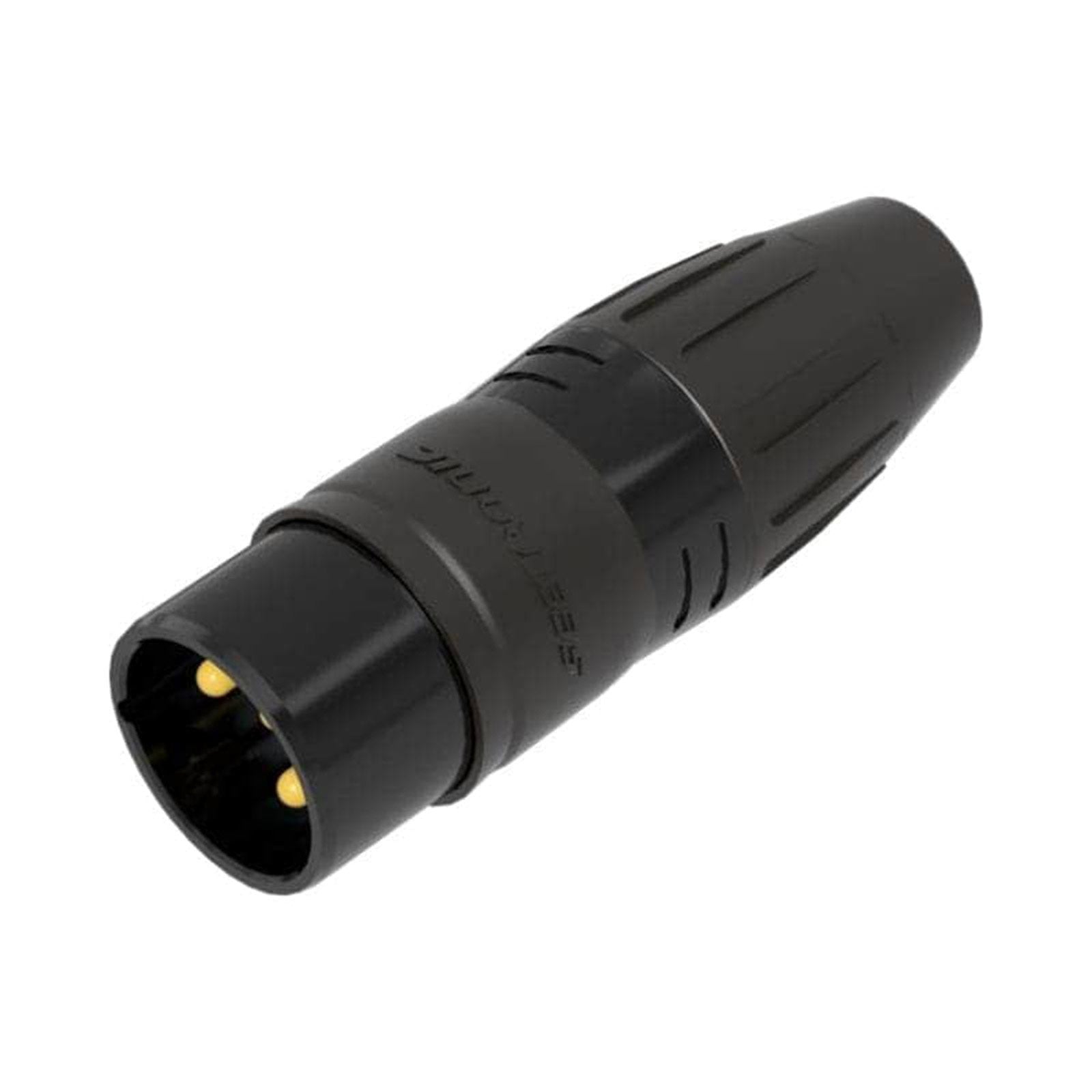 Seetronic 3-Pin Male XLR IP67 Black SCWM3-B-67 - Main View