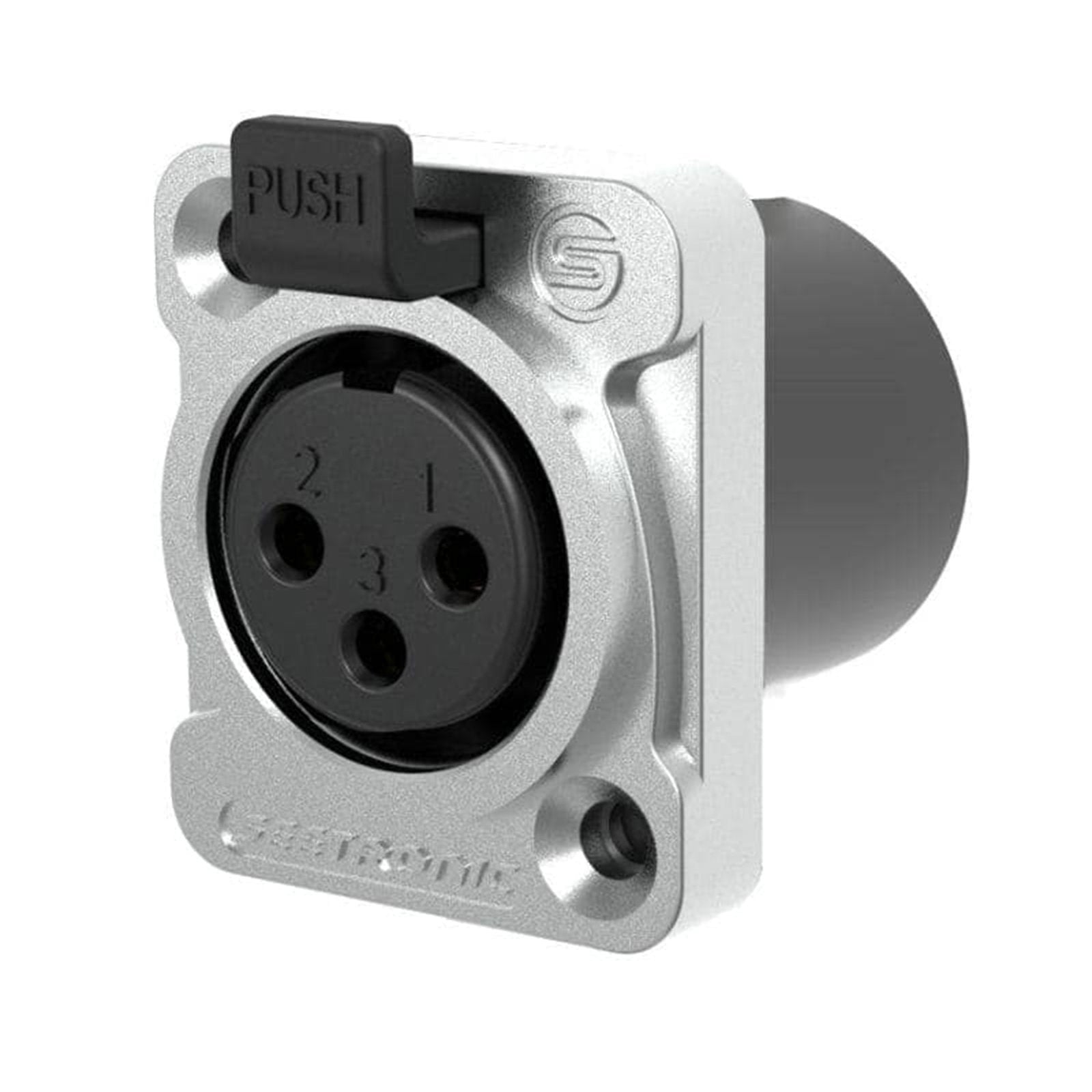 Seetronic XLR IP67 3-Pin Chassis Female K3F2C-W-67 - Main View