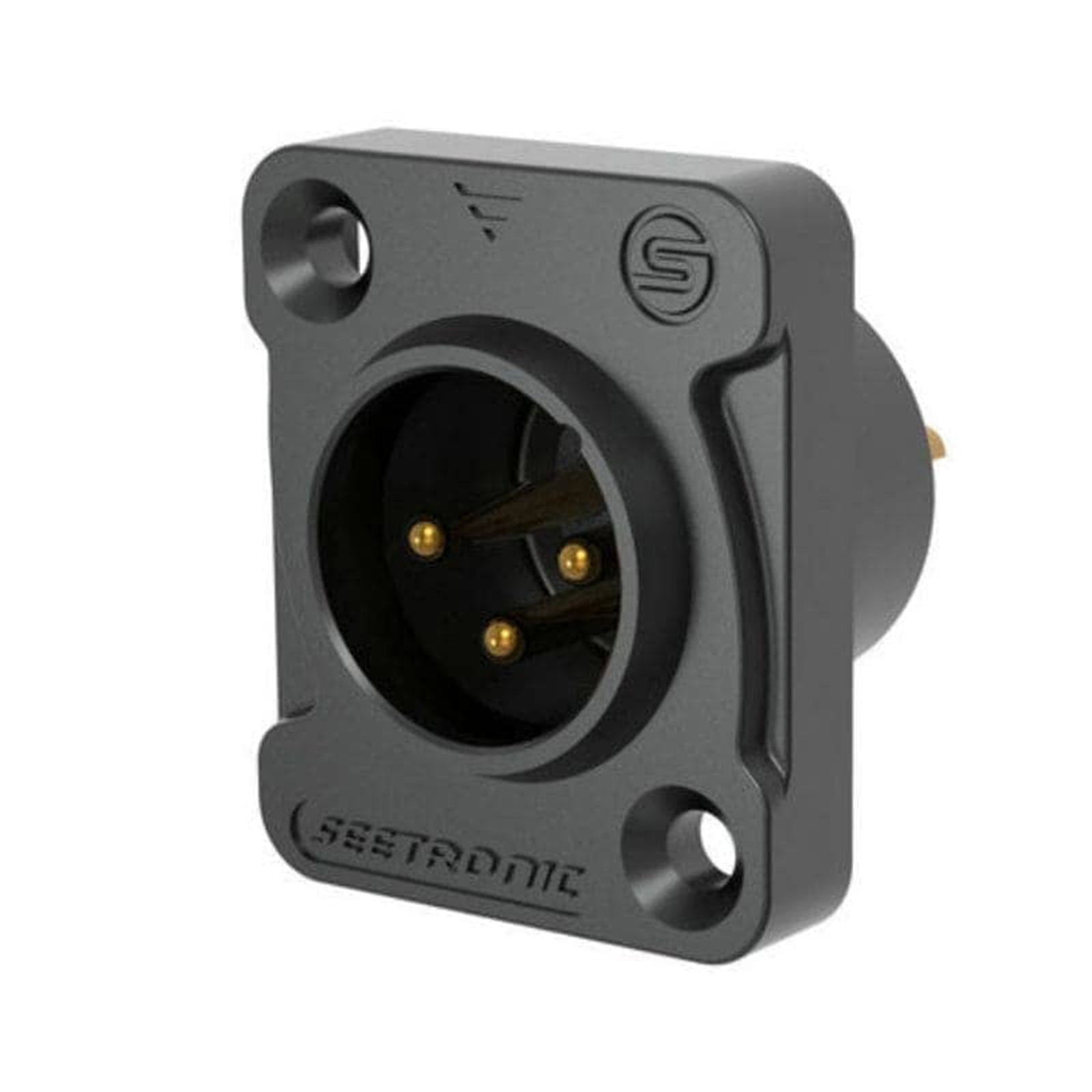Seetronic XLR IP67 3-Pin Chassis Male Black J3F2C-W-B-67 - Main View