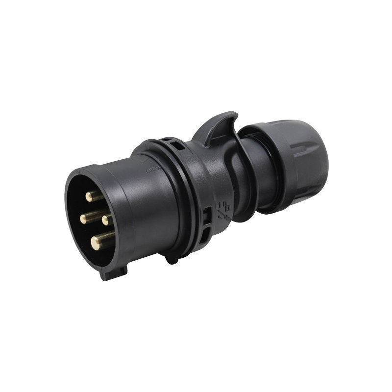 PCE 16A 415V 3P+E Plug Black (014-6x) - Main View