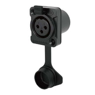 Seetronic XLR IP65 3-Pin Chassis Female Black K3F2CWB - Main View
