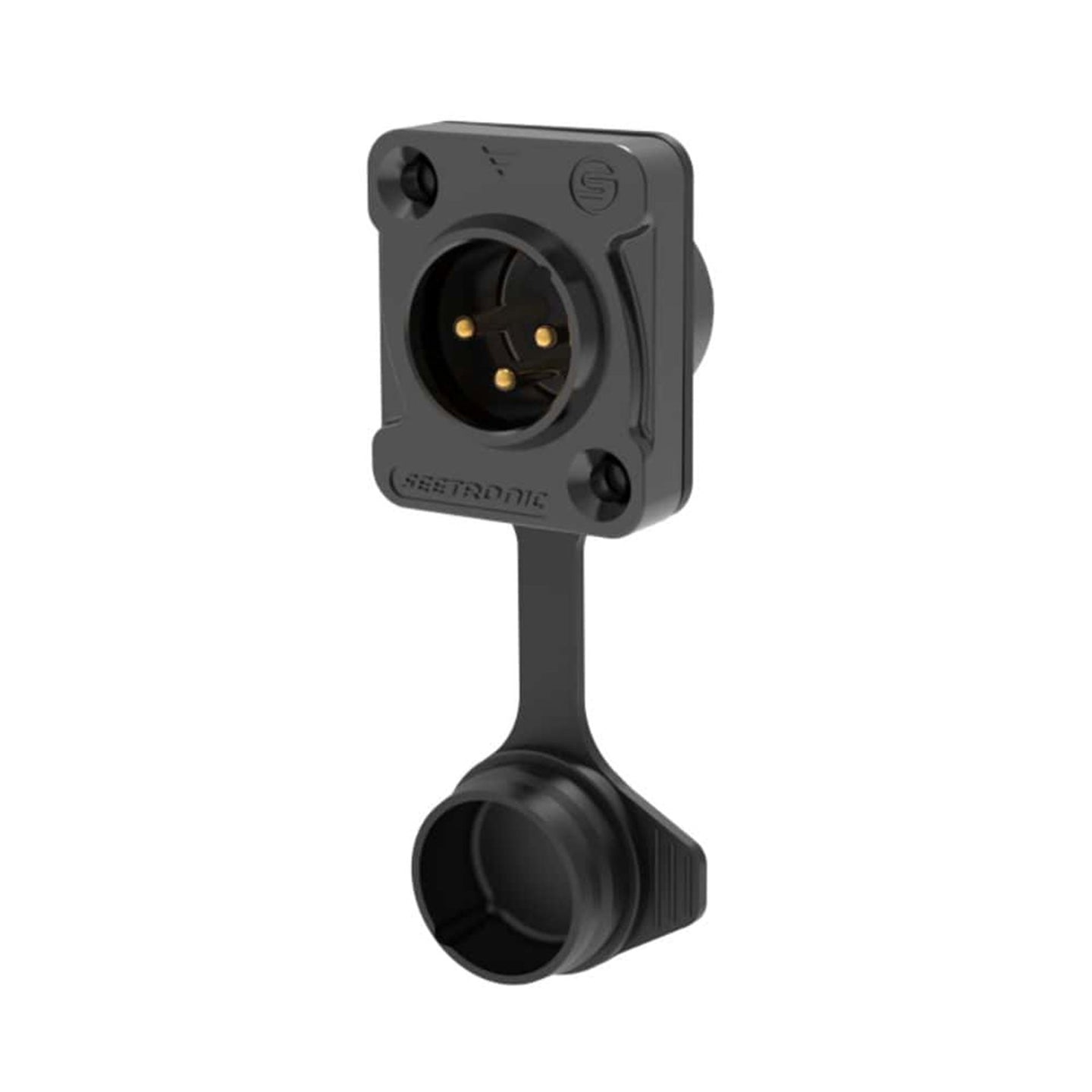 Seetronic XLR IP65 3-Pin Chassis Male Black J3F2CWB - Main View
