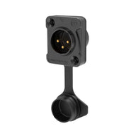 Seetronic XLR IP65 3-Pin Chassis Male Black J3F2CWB - Main View