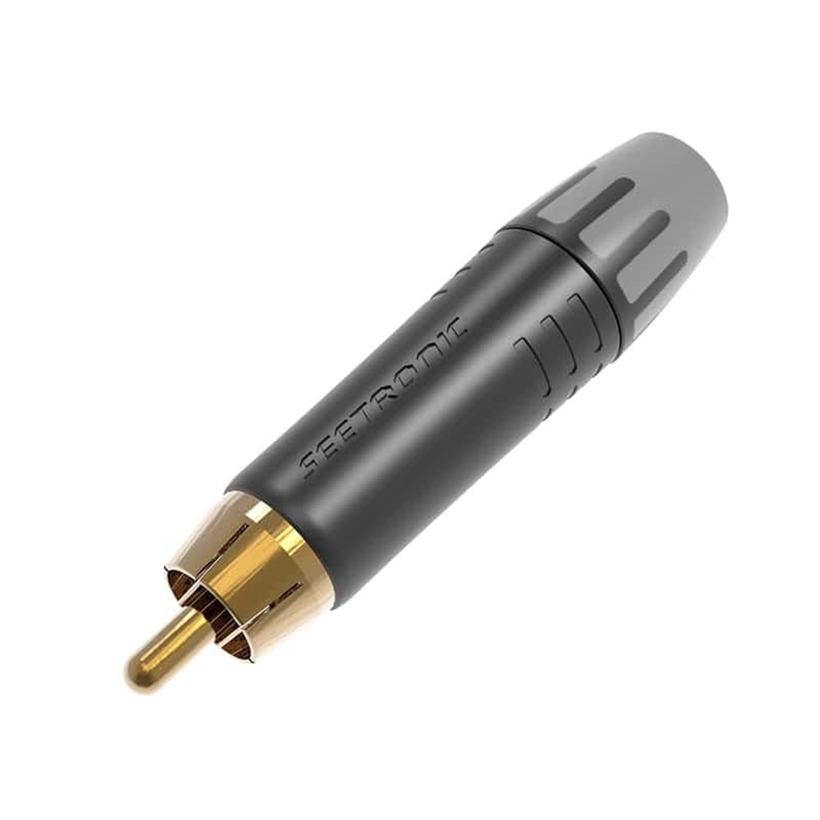 Seetronic Phono Male Cable Connector Black MT380 - Main View
