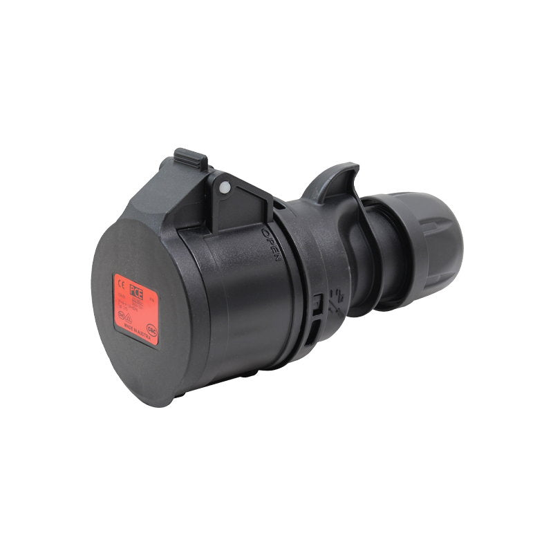 PCE 16A 415V 3P+N+E Black Socket (215-6x) - Main View