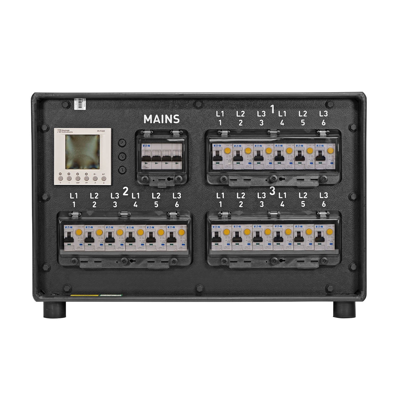 Elumen8 Distribution Unit 63A 3PH HP18 - Back Panel and Connections