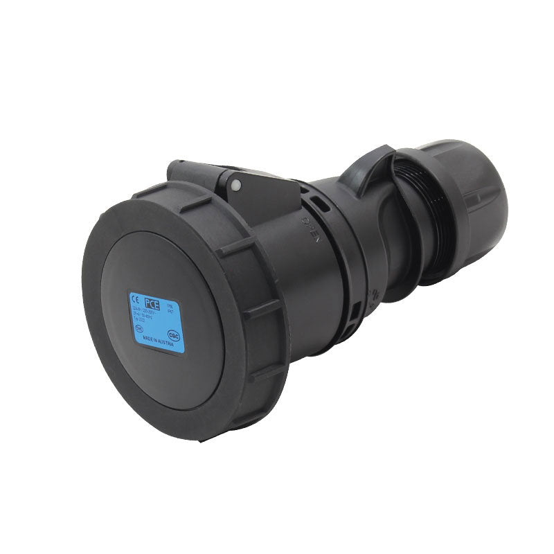 PCE 32A 230V IP67 2P+E Black Socket (2232-6X) - Main View