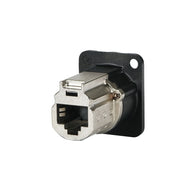 Neutrik etherCON CAT6A Feedthrough Panel Connector Black (NE8FDX-P6-B) - Main View