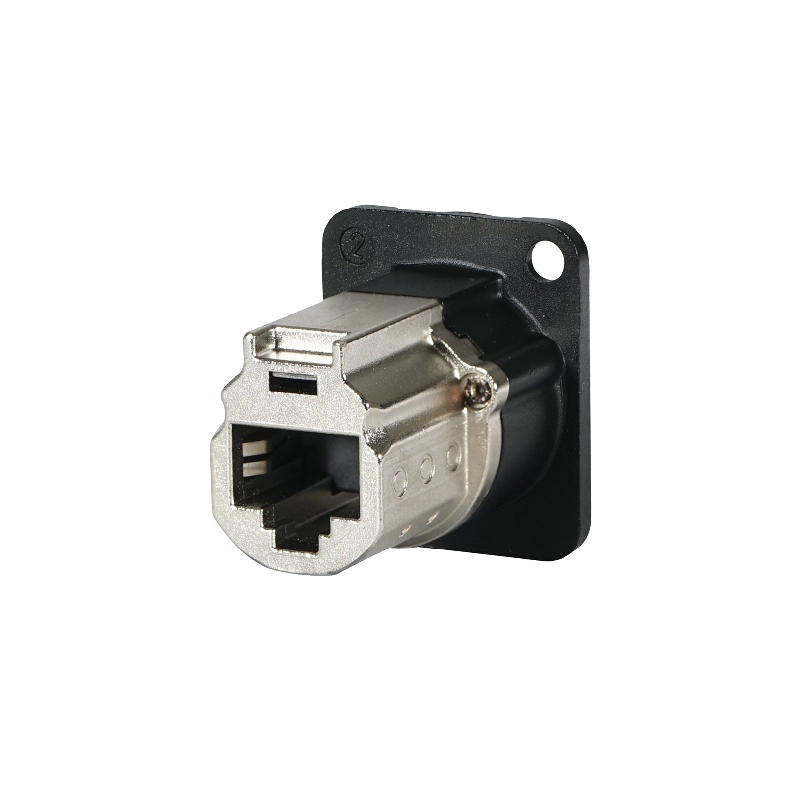 Neutrik etherCON CAT6A Feedthrough Panel Connector Black (NE8FDX-P6-B) - Main View