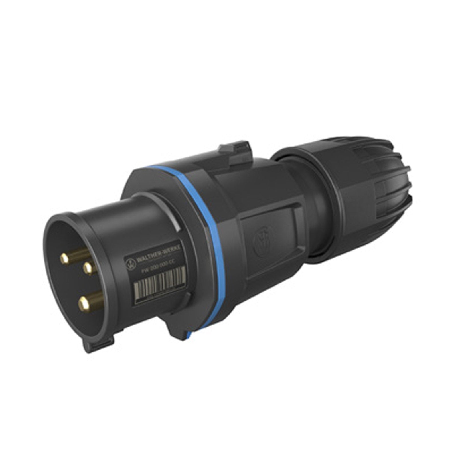Walther 32A 230V 2P+E Black Plug FW231306SK  - Main View