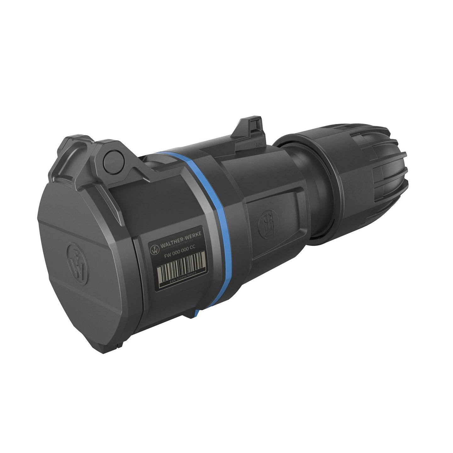 Walther 32A 230V 2P+E Black Plug FW331306SK  - Main View