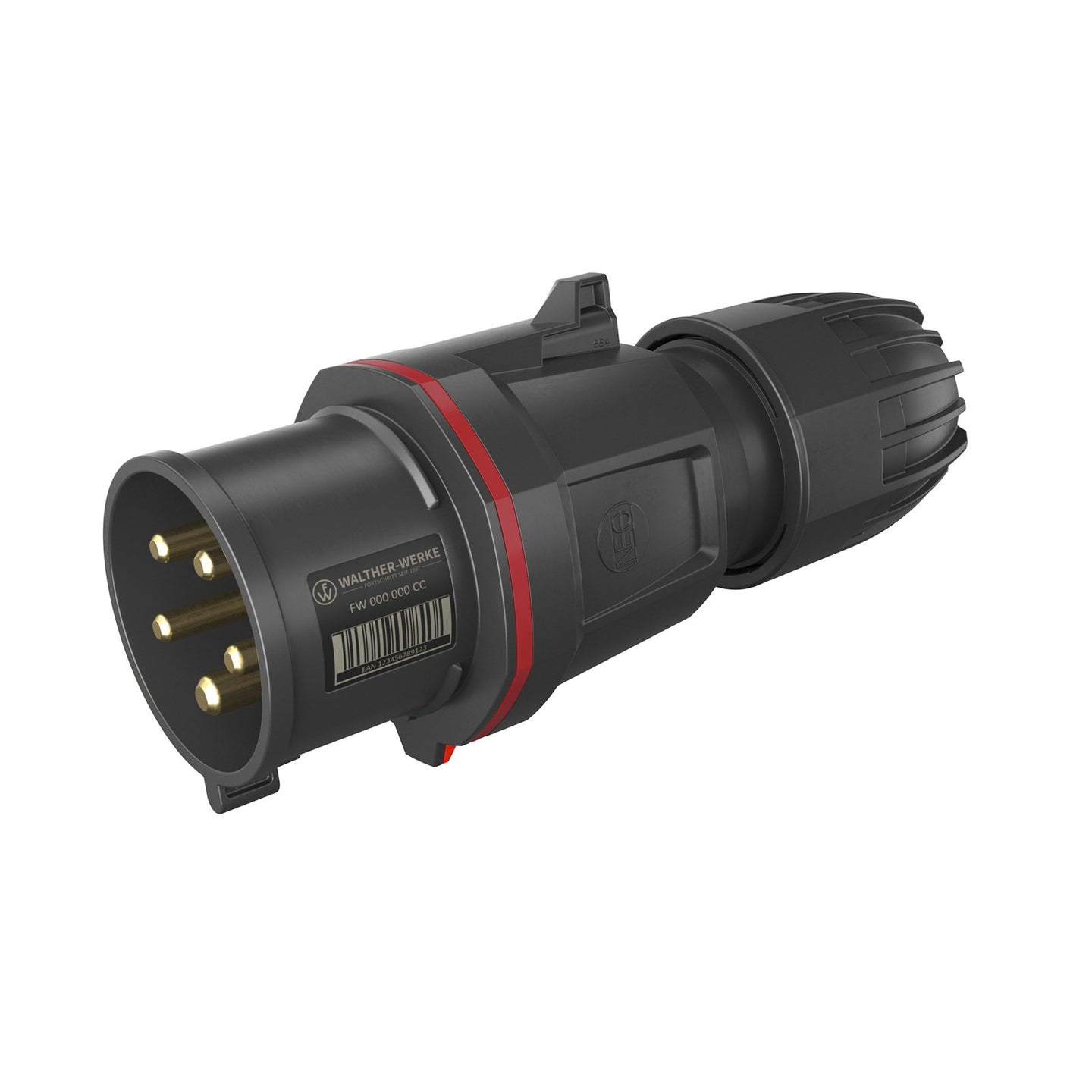 Walther 32A 415V 2P+E Black Plug FW231506SK  - Main View