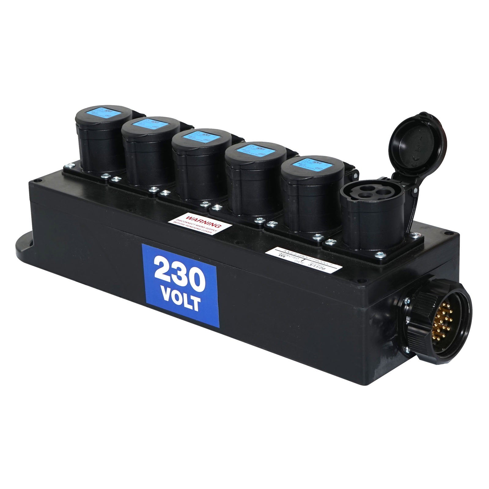 Elumen8 Socapex Breakout Box 19-Pin to 6 x 16A Sockets - Alternate View 4
