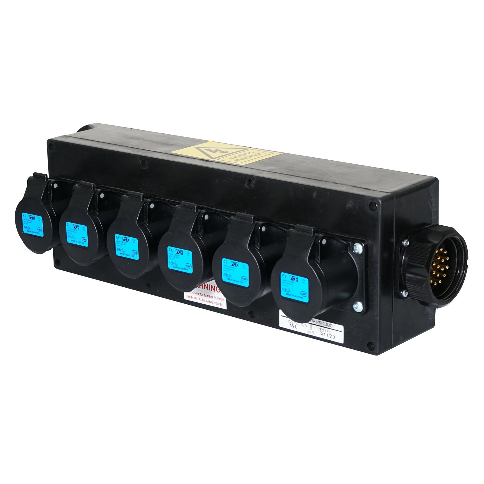 Elumen8 Socapex Breakout Box 19-Pin to 6 x 16A Sockets - Alternate View 5