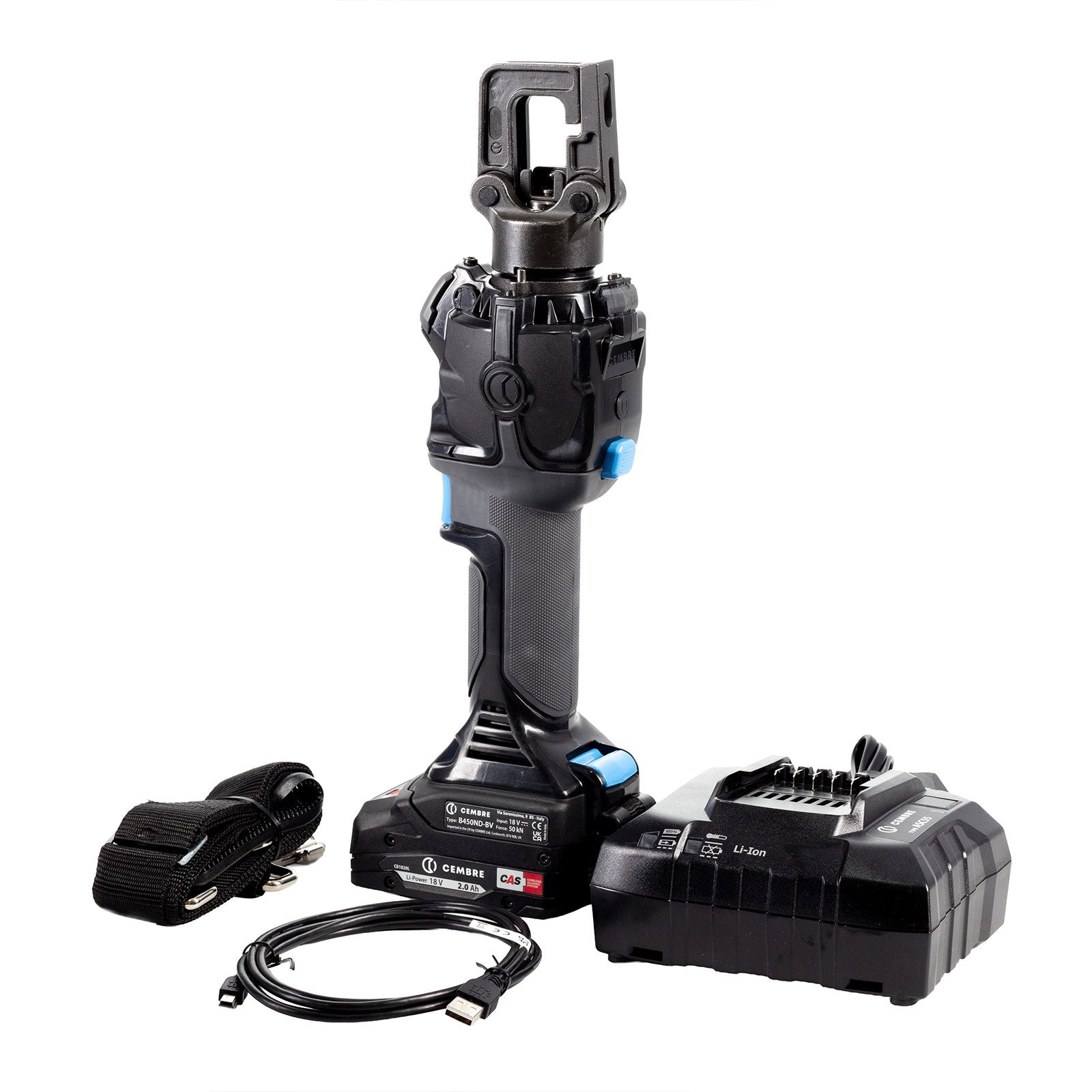 Cembre Cordless Bilinear Crimping Tool B450ND-BE - Alternate View 9