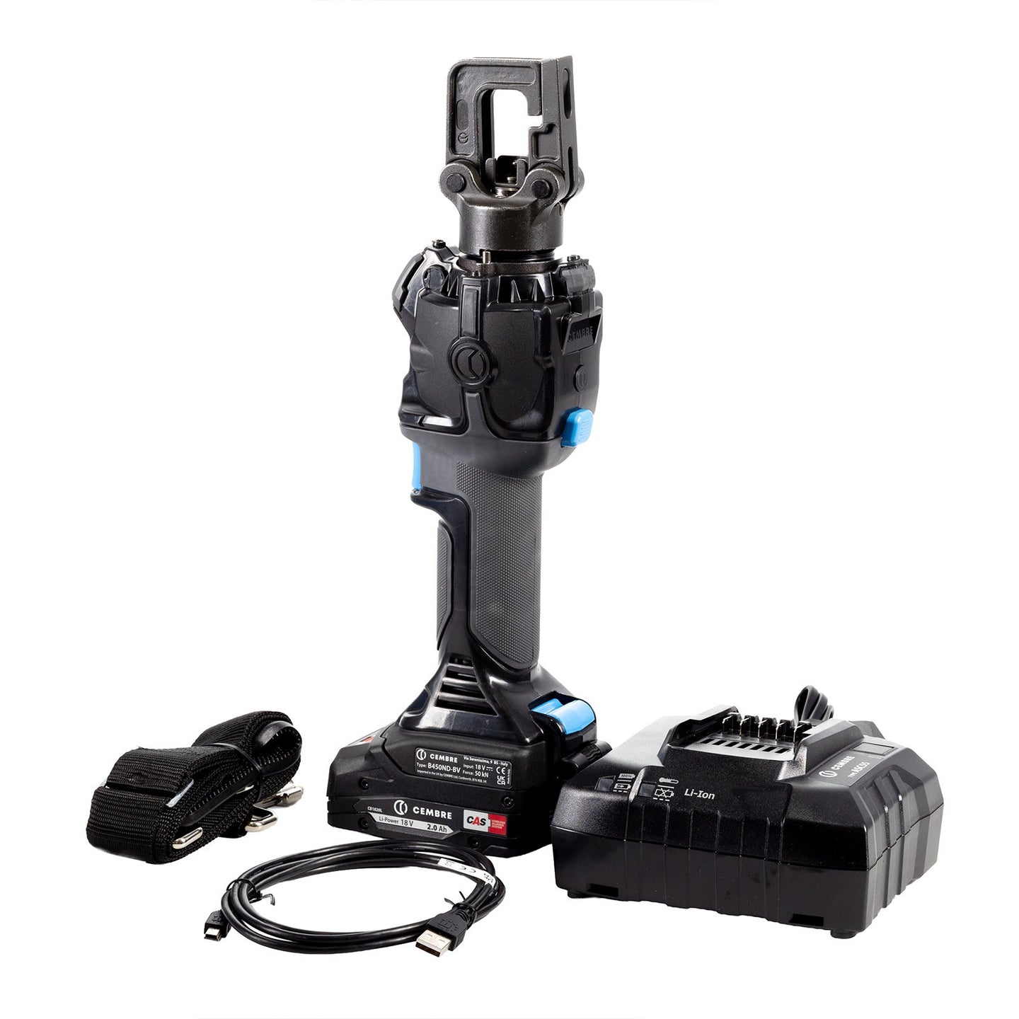 Cembre Cordless Bilinear Crimping Tool B450ND-BE - Alternate View 9