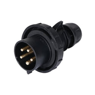 PCE 32A 415V IP67 3P+N+E Black Plug (0252-6x) - Alternate View 1