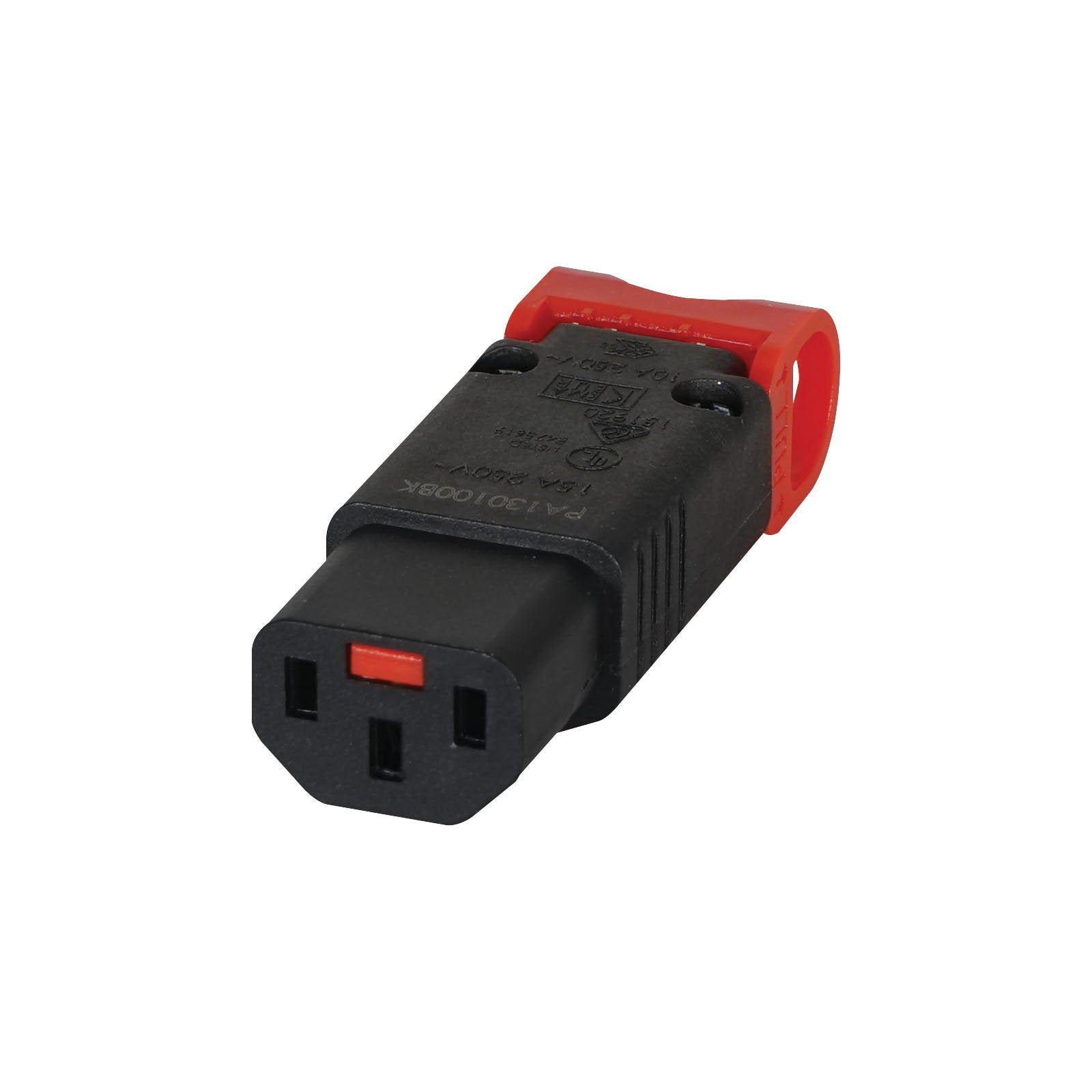 IEC LOCK IEC C13 Rewireable Socket PA130100BK - Back Panel and Connections