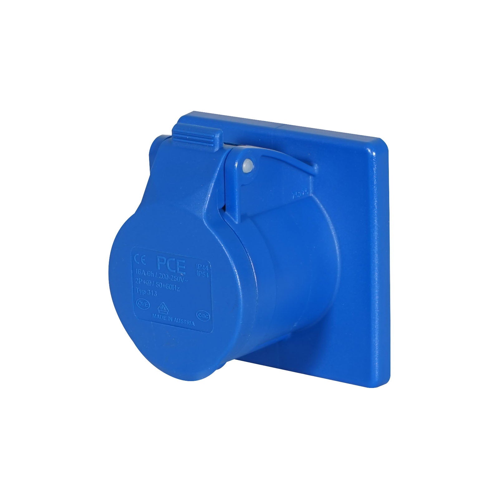 PCE 16A 230V 2P+E Panel Socket for IMST/ISCHL (313-6F7BVX) - Back Panel and Connections