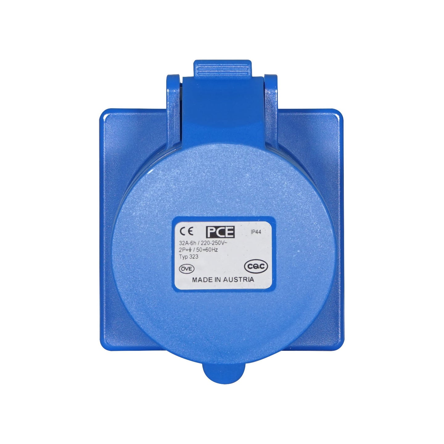PCE 32A 230V 2P+E Panel Socket for IMST/ISCHL (323-6F7BVX) - Back Panel and Connections