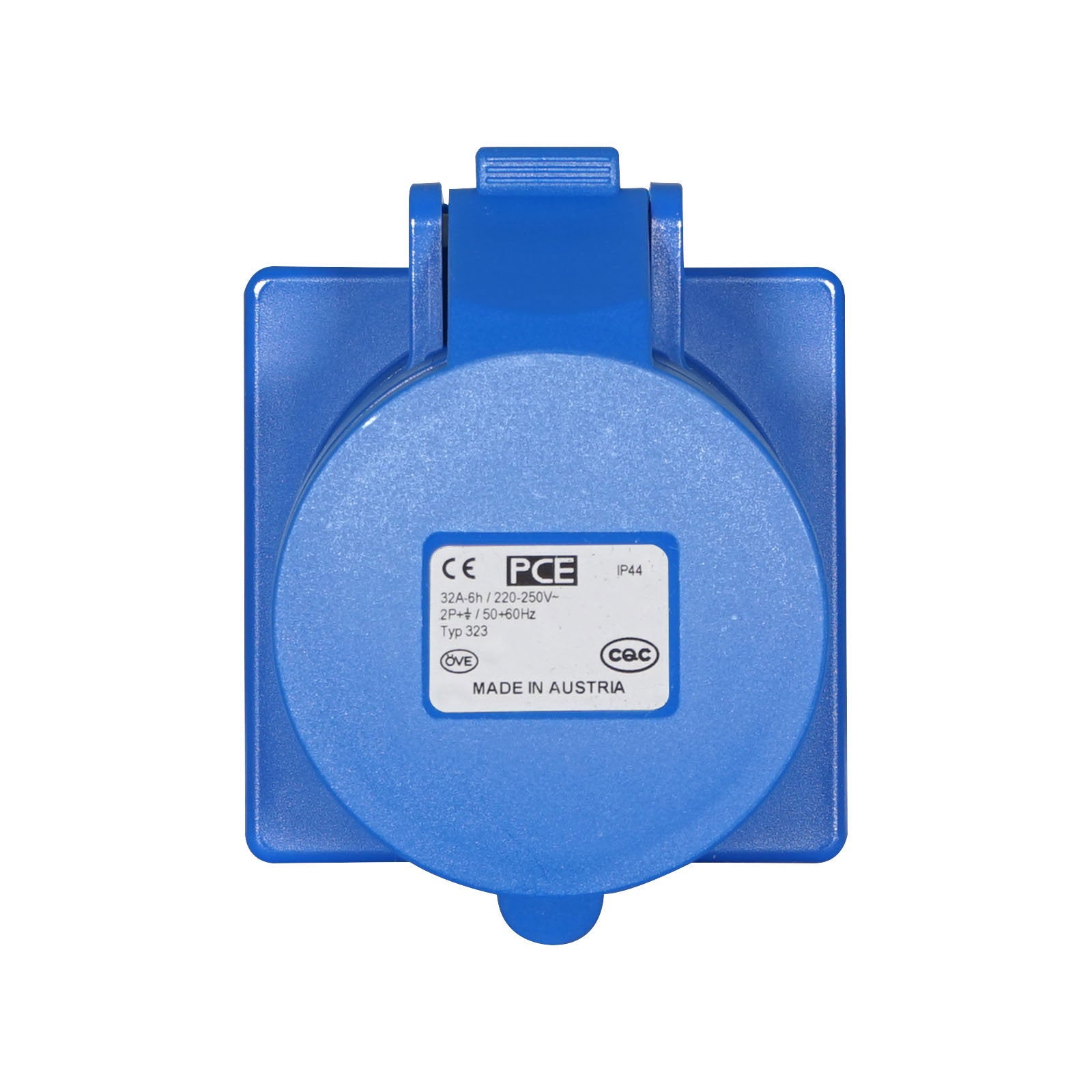PCE 32A 230V 2P+E Panel Socket for IMST/ISCHL (323-6F7BVX) - Back Panel and Connections