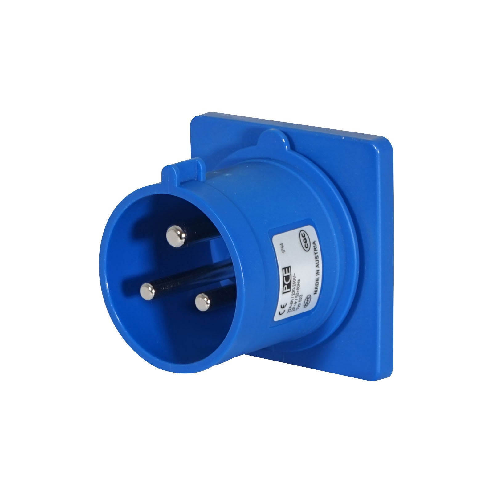 PCE 32A 230V 2P+E Panel Inlet for IMST/ISCHL (623-6F7BVX) - Back Panel and Connections