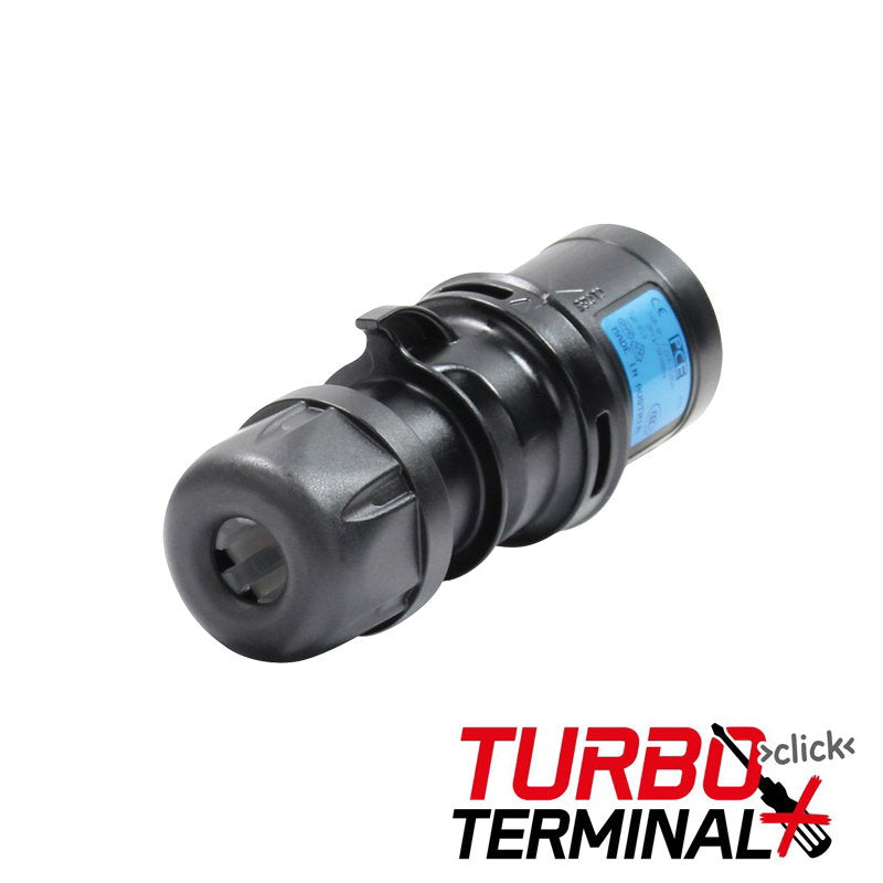 PCE 16A 230V 2P+E Black Plug (013-6TTx) - Main View