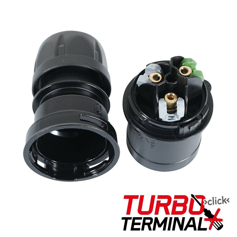 PCE 16A 230V 2P+E Black Plug (013-6TTx) - Alternate View 1