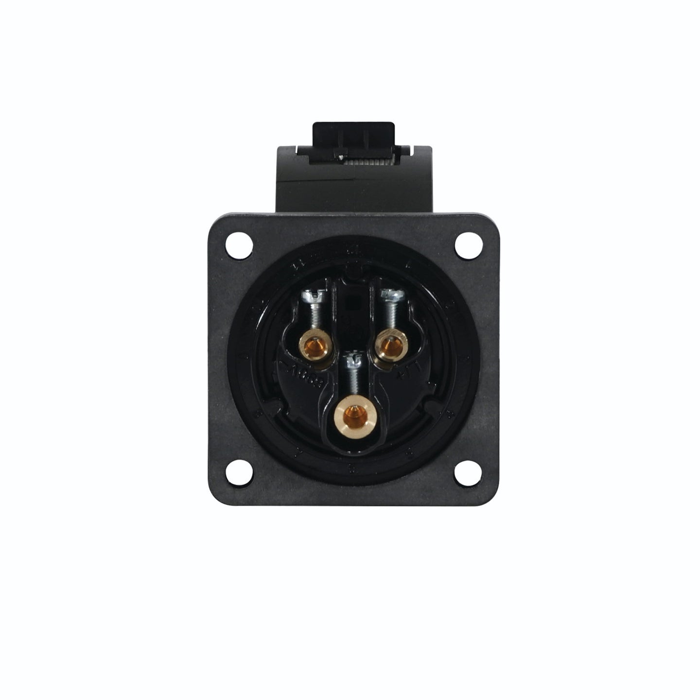 PCE 16A 230V 2P+E Panel Socket Black (313-6F6x) - Alternate View 1