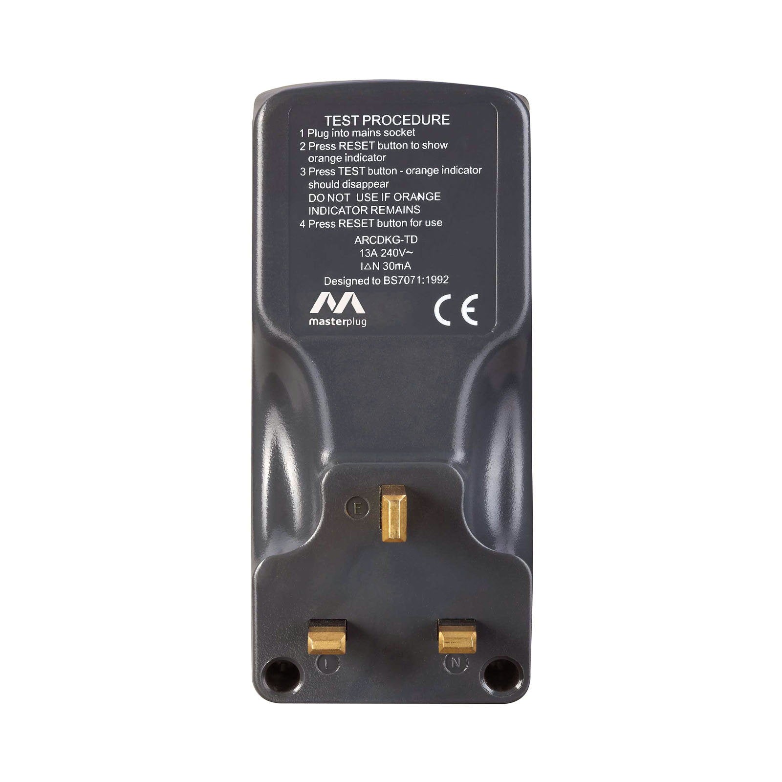 Masterplug Plug In RCD 30mA Adaptor (ARCDKG) - Alternate View 3