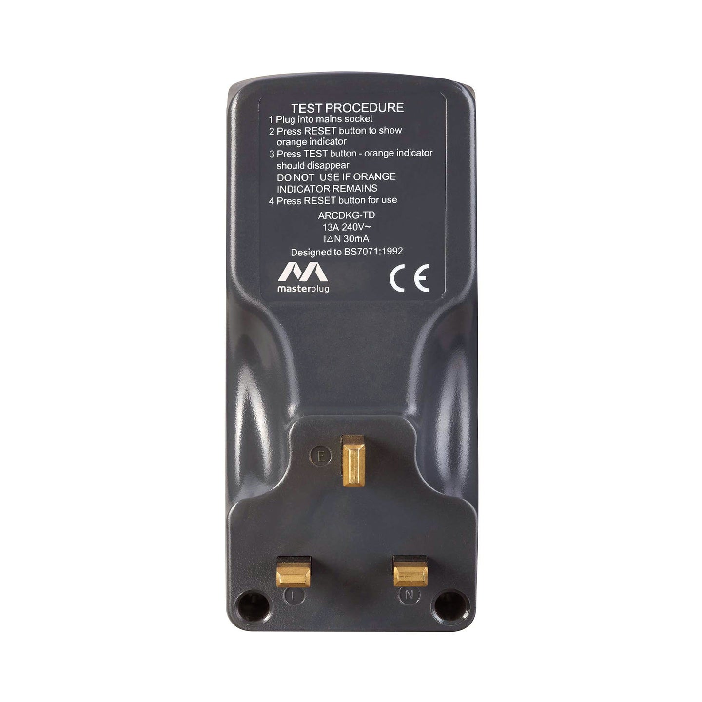 Masterplug Plug In RCD 30mA Adaptor (ARCDKG) - Alternate View 3