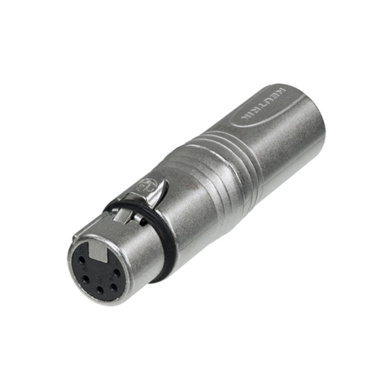 Neutrik XLR DMX Adaptor 3-Pin Male to 5-Pin Female NA3M5F - Main View