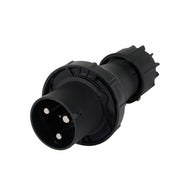 PCE 125A 230V 2P+E Plug Black (043-6xs) - Main View