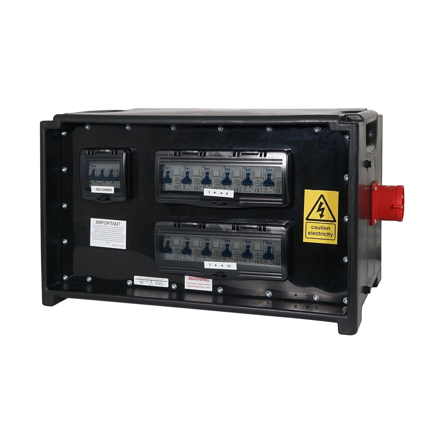 Elumen8 MERZ Distribution Box 32A 3PH to 16A RCBO - Alternate View 5