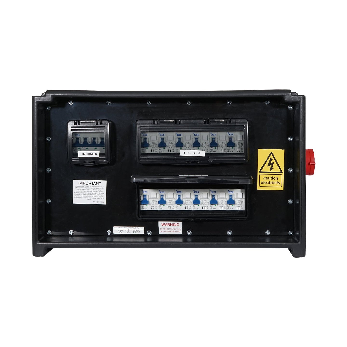 Elumen8 MERZ Distribution Box 32A 3PH to 16A RCBO - Main View