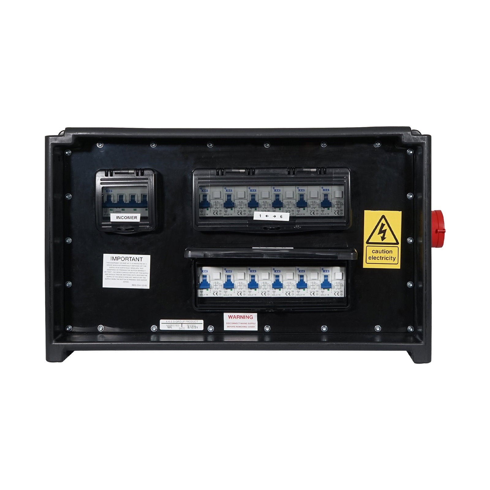 Elumen8 MERZ Distribution Box 32A 3PH to 16A RCBO - Main View