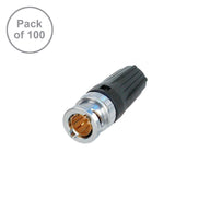 Neutrik BNC Connector rearTWIST Pack of 100 (NBNC75BLP7-D) - Alternate View 1