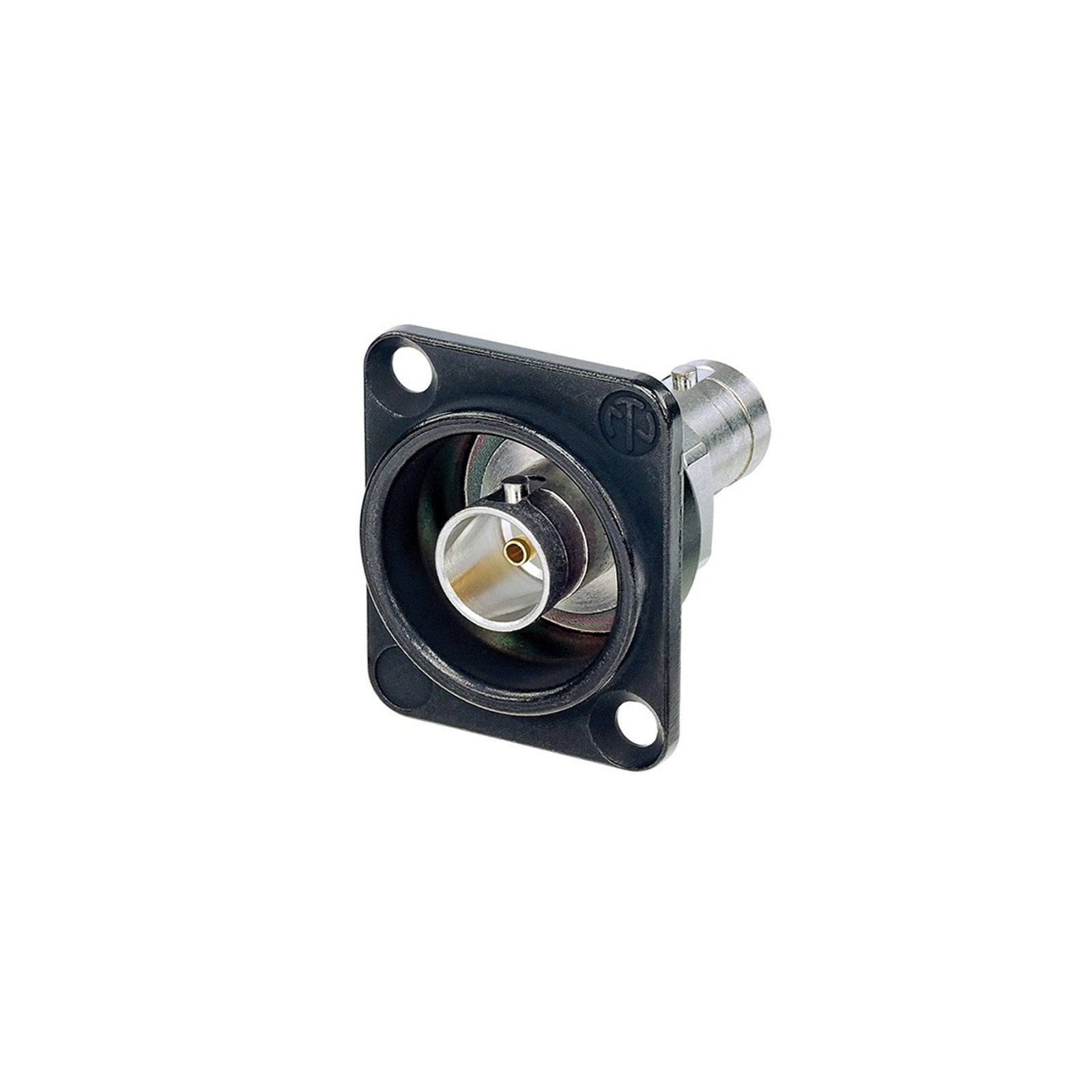 Neutrik BNC Panel Connector Grounded Black  (NBB75DFGB) - Main View