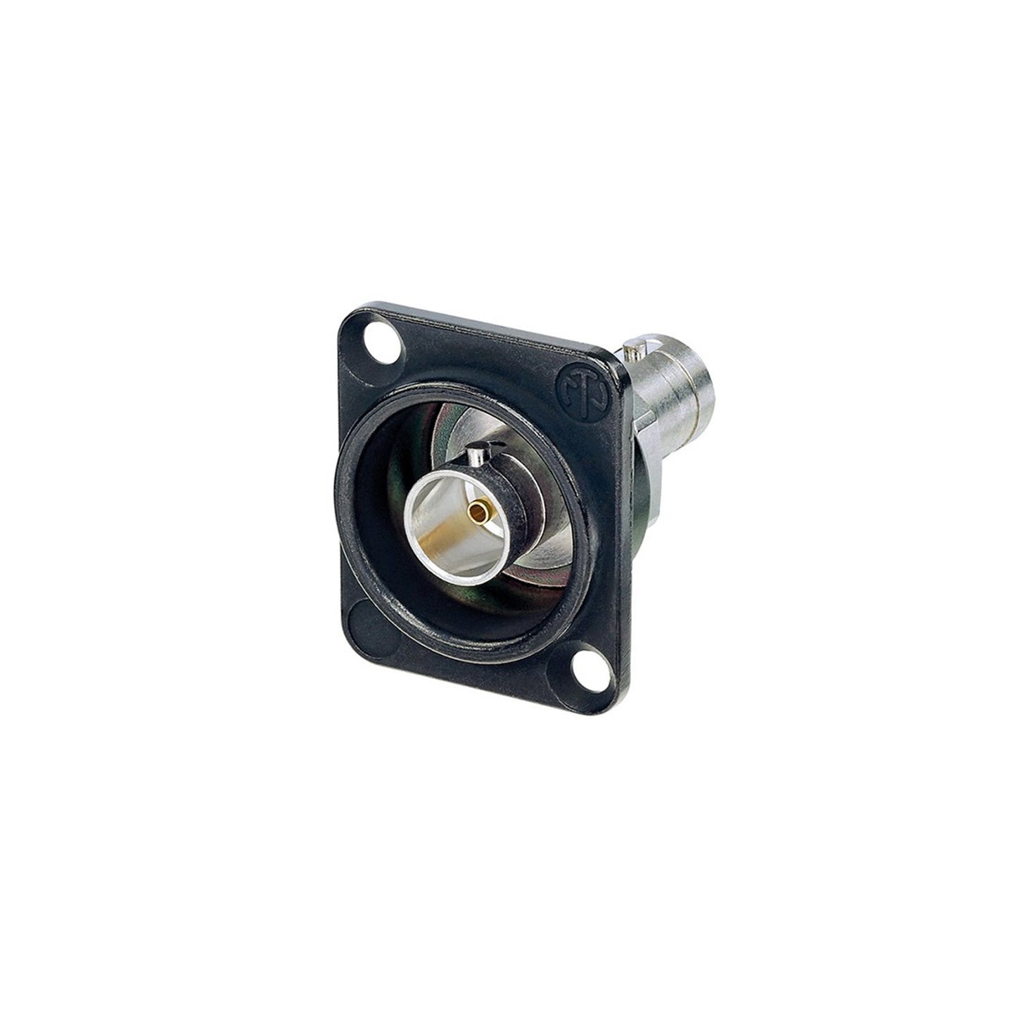 Neutrik BNC Panel Connector Grounded Black  (NBB75DFGB) - Main View